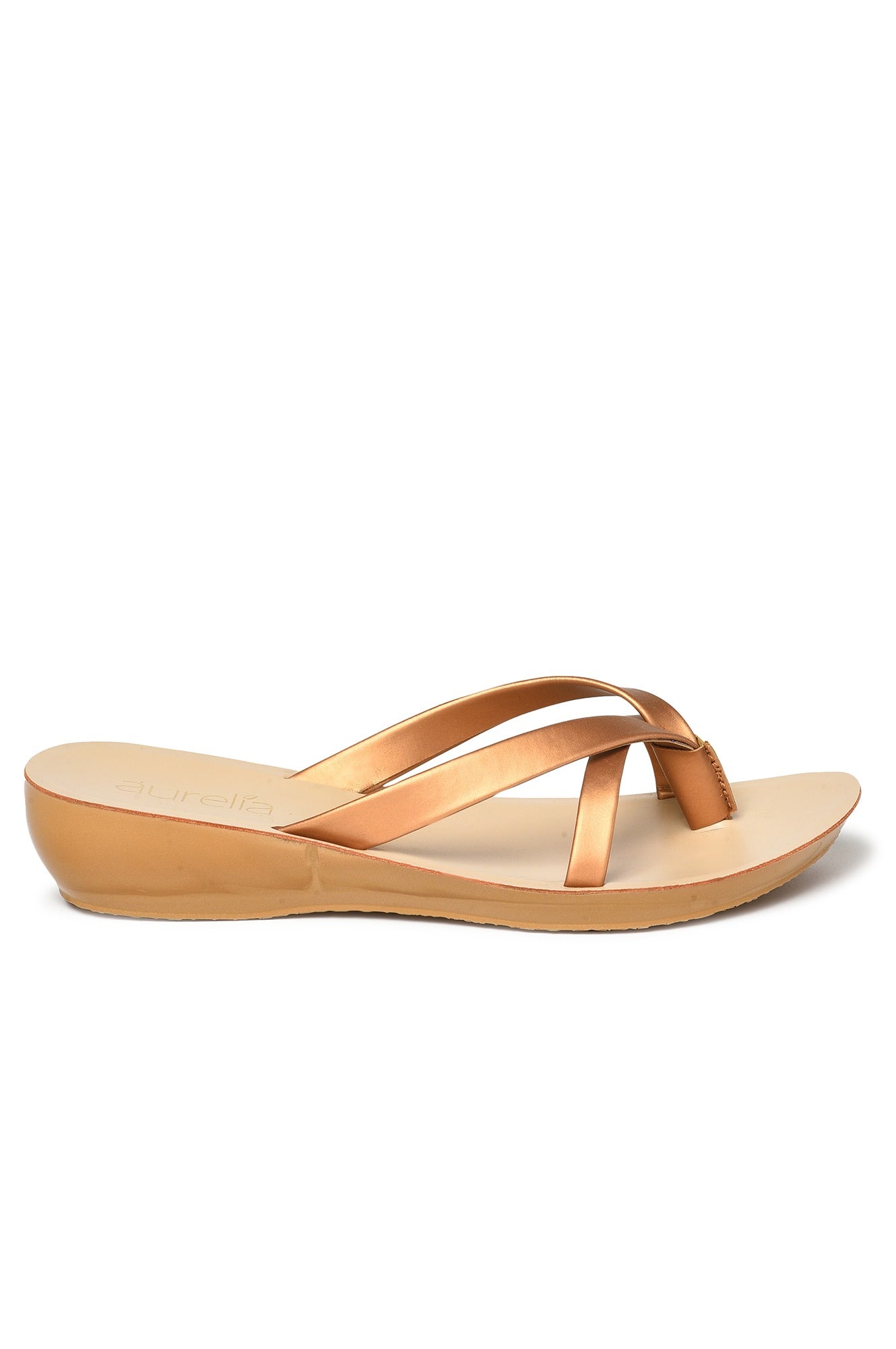 Aurelia Solid Antique Gold Almond Wedge