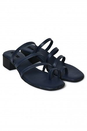 Aurelia Solid Navy Square Block Heel