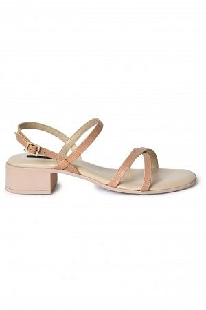 Aurelia Textured Blush Square Block Heel