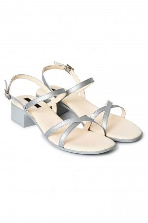 Aurelia Solid Silver Square Block Heel