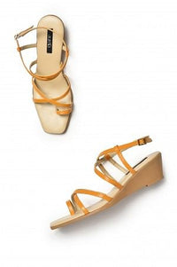 Aurelia Solid Yellow Square Wedge