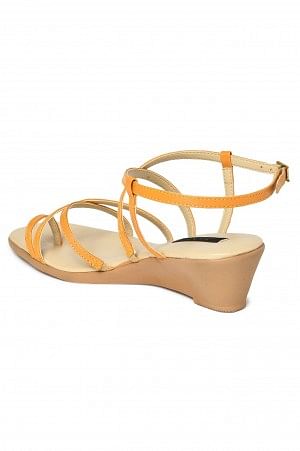 Aurelia Solid Yellow Square Wedge