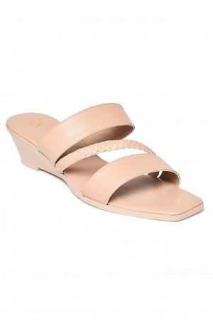 Aurelia Solid Blush Square Wedge