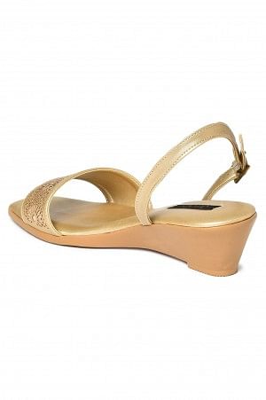 Aurelia Laser Cut Gold Square Wedge