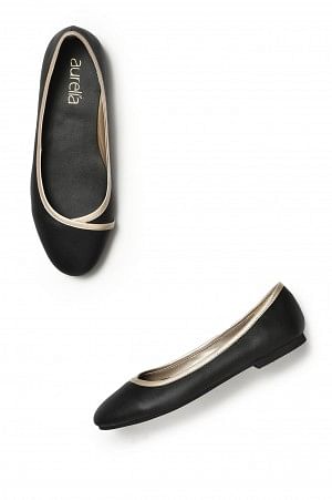 Aurelia Solid Black Round Flat