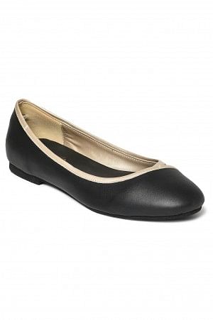 Aurelia Solid Black Round Flat