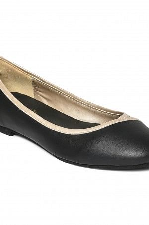 Aurelia Solid Black Round Flat