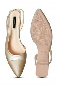 Aurelia Textured Beige Pointed Block Heel