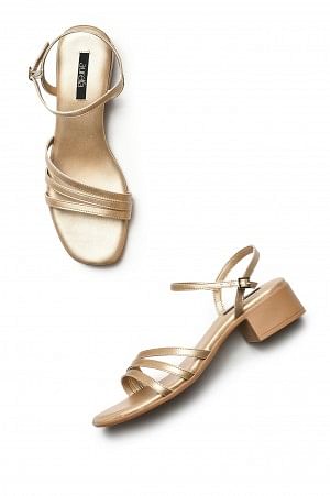 Aurelia Solid Gold Square Toe Heel