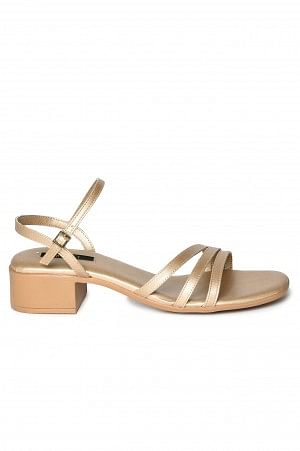 Aurelia Solid Gold Square Toe Heel