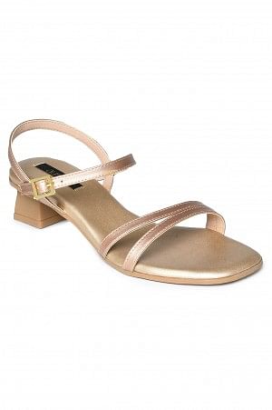 Buy Aurelia Solid Gold Square Toe Heel Online for Woman