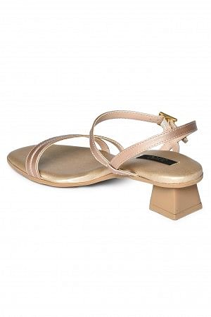 Aurelia Solid Gold Square Toe Heel