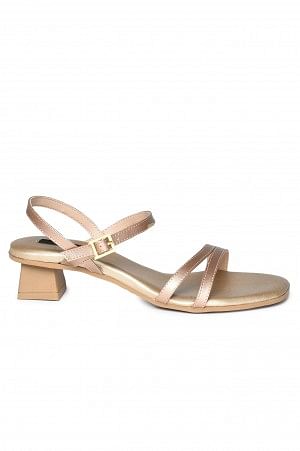 Aurelia Solid Gold Square Toe Heel