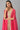 Pink Printed Flared Inner Dress and Gillet Set