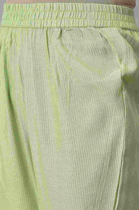 Green Yarn-Dyed kurta with Pants and Dupatta