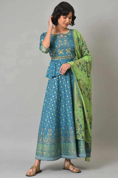 Aurelia Ocean Death kurta Flared Skirt Dupatta