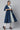 Blue Flared Gilet With Noodle Strap Kurta