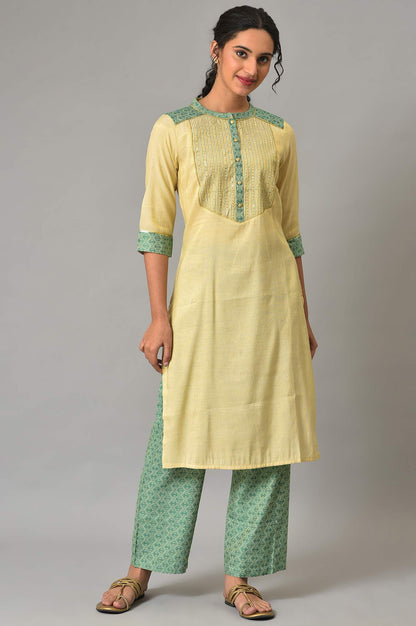 Aurelia Natural kurta-Palazzo-