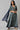 Blue Floral Printed With Zari Embroidery Liva Dress And Dupatta