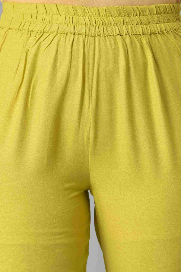 Green Liva Zari Embroidered Kurta With Trousers