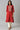 LIVA Red Embroidered kurta with Beige Trouser Pants