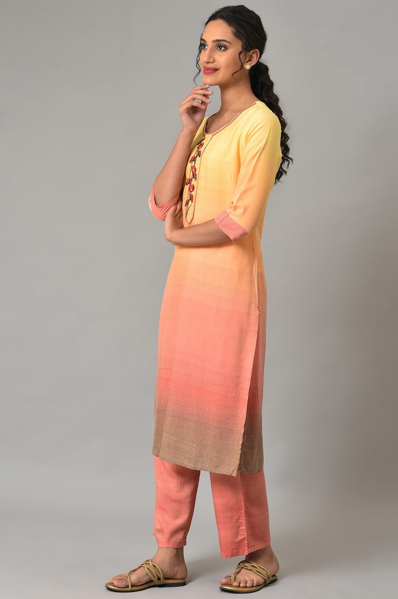 Aurelia Yellow kurta-Trouser