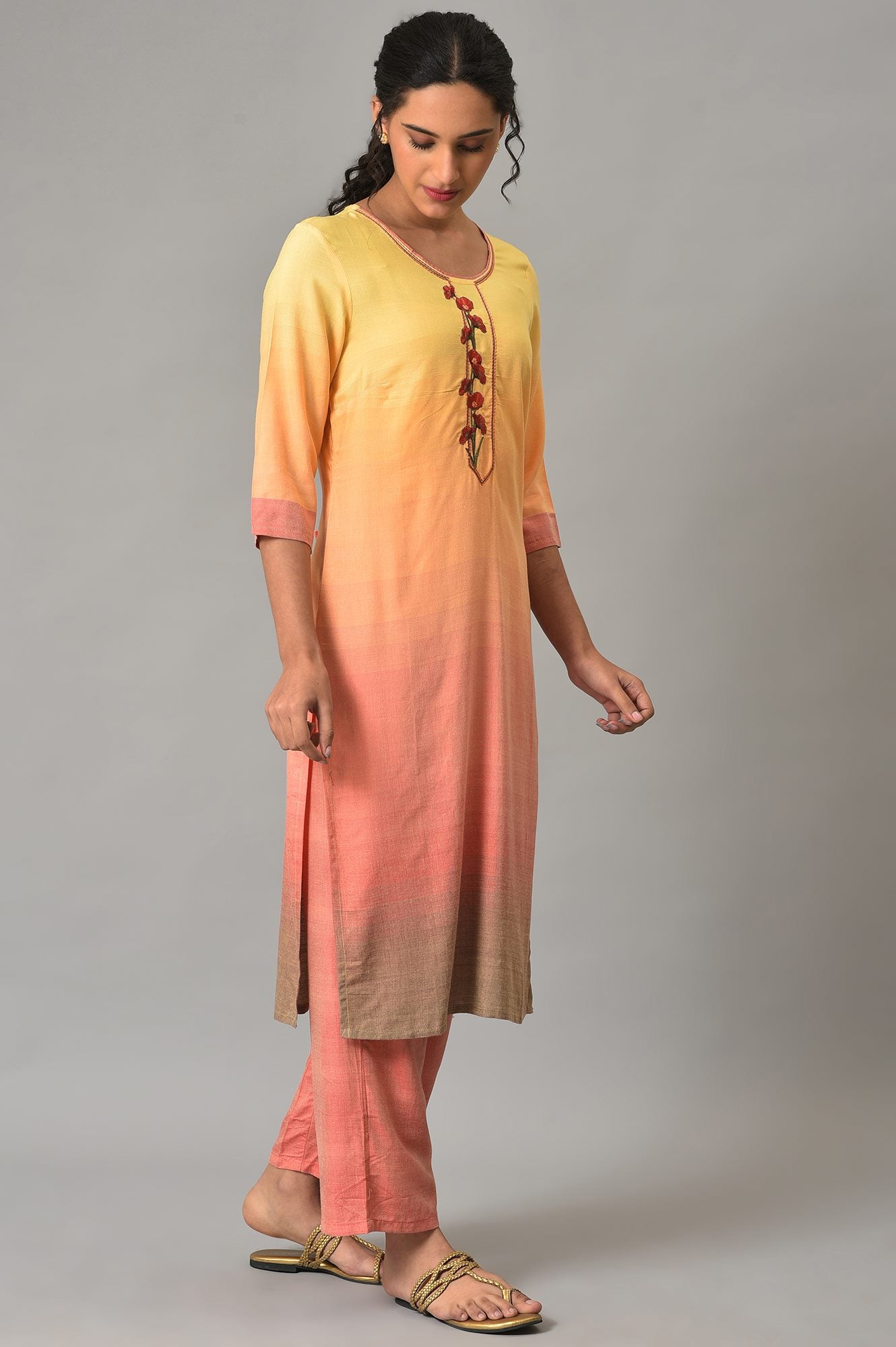 Aurelia Yellow kurta-Trouser