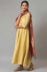 Multi Bead Work Dress And Dupatta Set