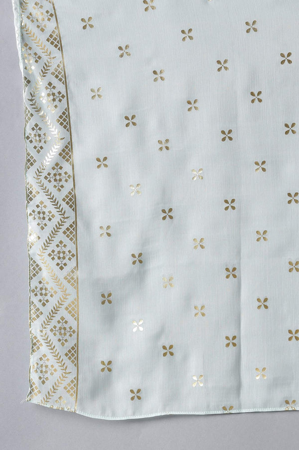 Pastel Blue kurta Palazzo and Dupatta Set