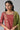 Red Foil Printed kurta with Green Trousers and Dupatta