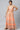 Peach Crop Top with Blue Flared Gillet and Peach Palazzo