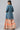 Peach Crop Top with Blue Flared Gillet and Peach Palazzo