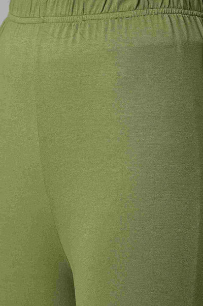 Yellow Floral Printed kurta with Green Tights and Dupatta