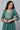Green Printed Flared Dress with Zari Embroidery