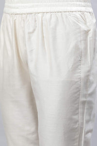 Mustard Liva Embroidered Kurta With Trousers And Banarasi Dupatta
