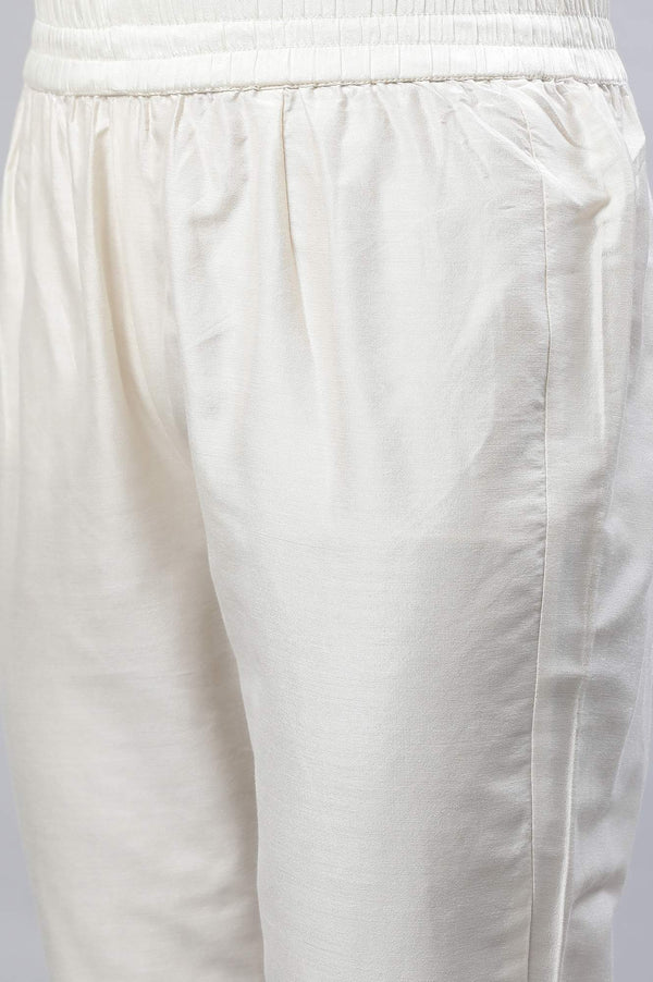 Mustard Liva Embroidered Kurta With Trousers And Banarasi Dupatta