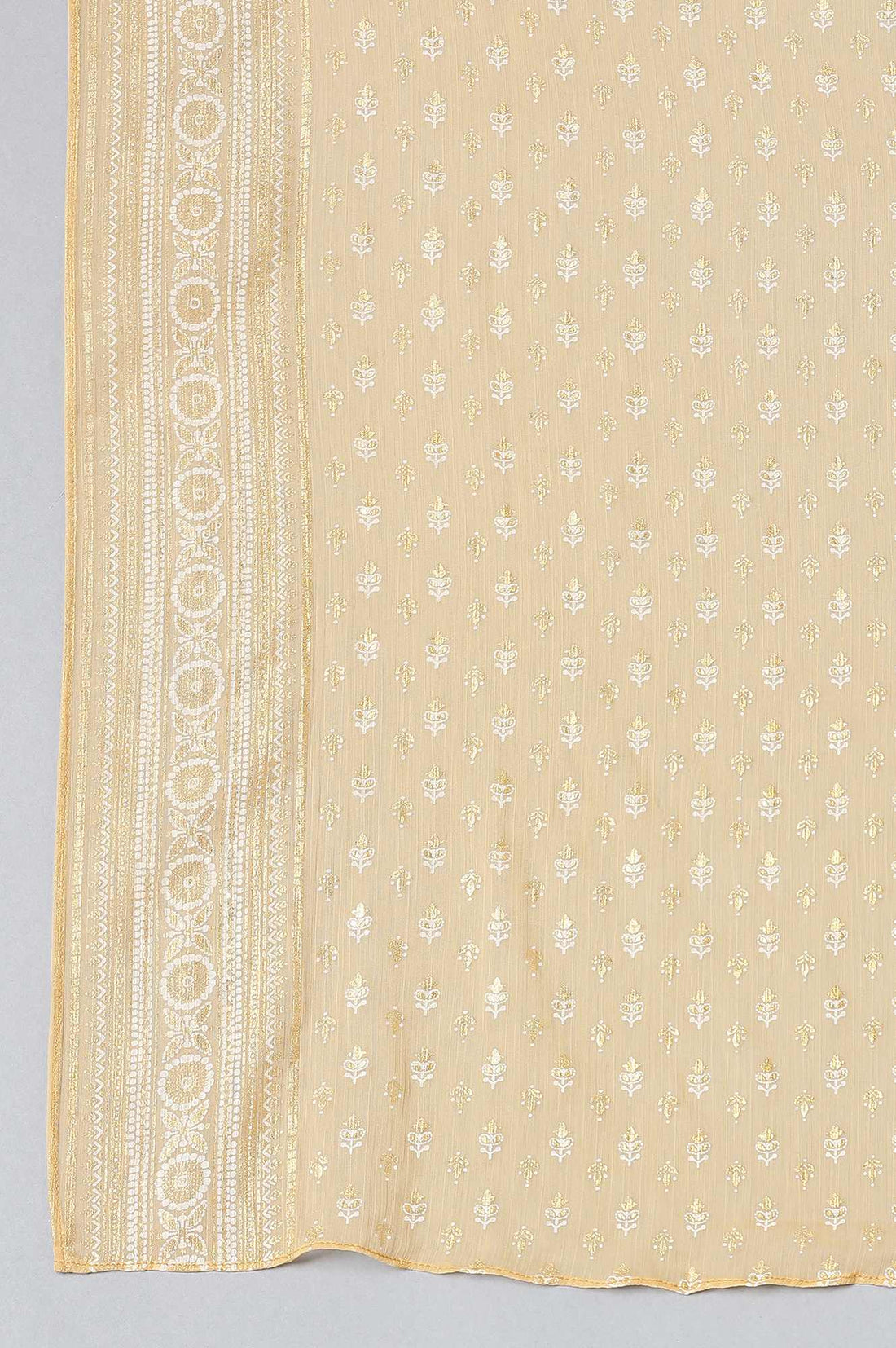 White Printed kurta, Palazzo and Dupatta Set