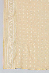 White Printed kurta, Palazzo and Dupatta Set