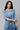 Blue A-line Gillet and Dress Set