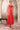Biege Sequined Gillet with Strappy Red Printed Inner Dress