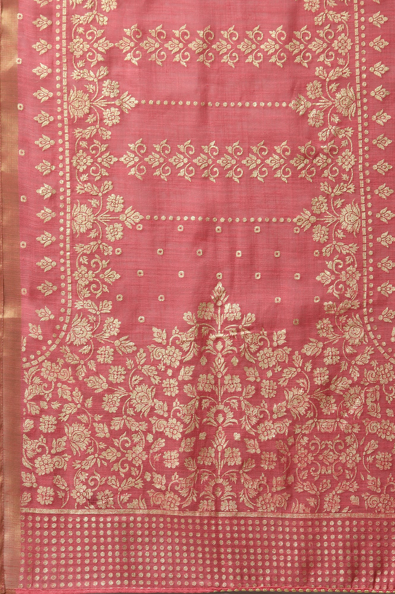 Natural Heavy Festive Dress with Pink Printed Dupatta