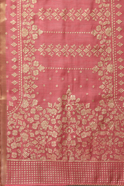 Natural Heavy Festive Dress with Pink Printed Dupatta