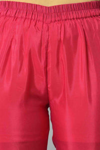 Green Zari Embroidered Kurta With Pink Trousers And Dupatta