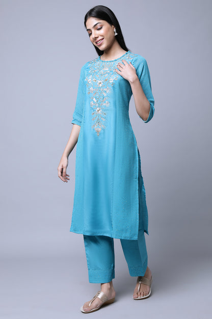 Aurelia Blue kurta Palazzo Dupatta