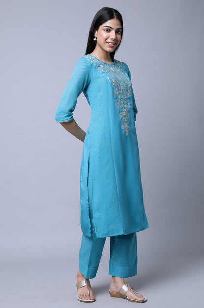 Aurelia Blue kurta Palazzo Dupatta