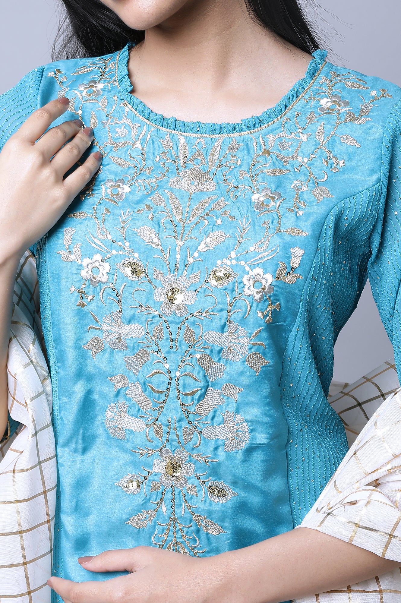 Aurelia Blue kurta Palazzo Dupatta