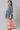 Girls Blue Floral Print Gillet With Peach Crop Top And Straight Palazzo