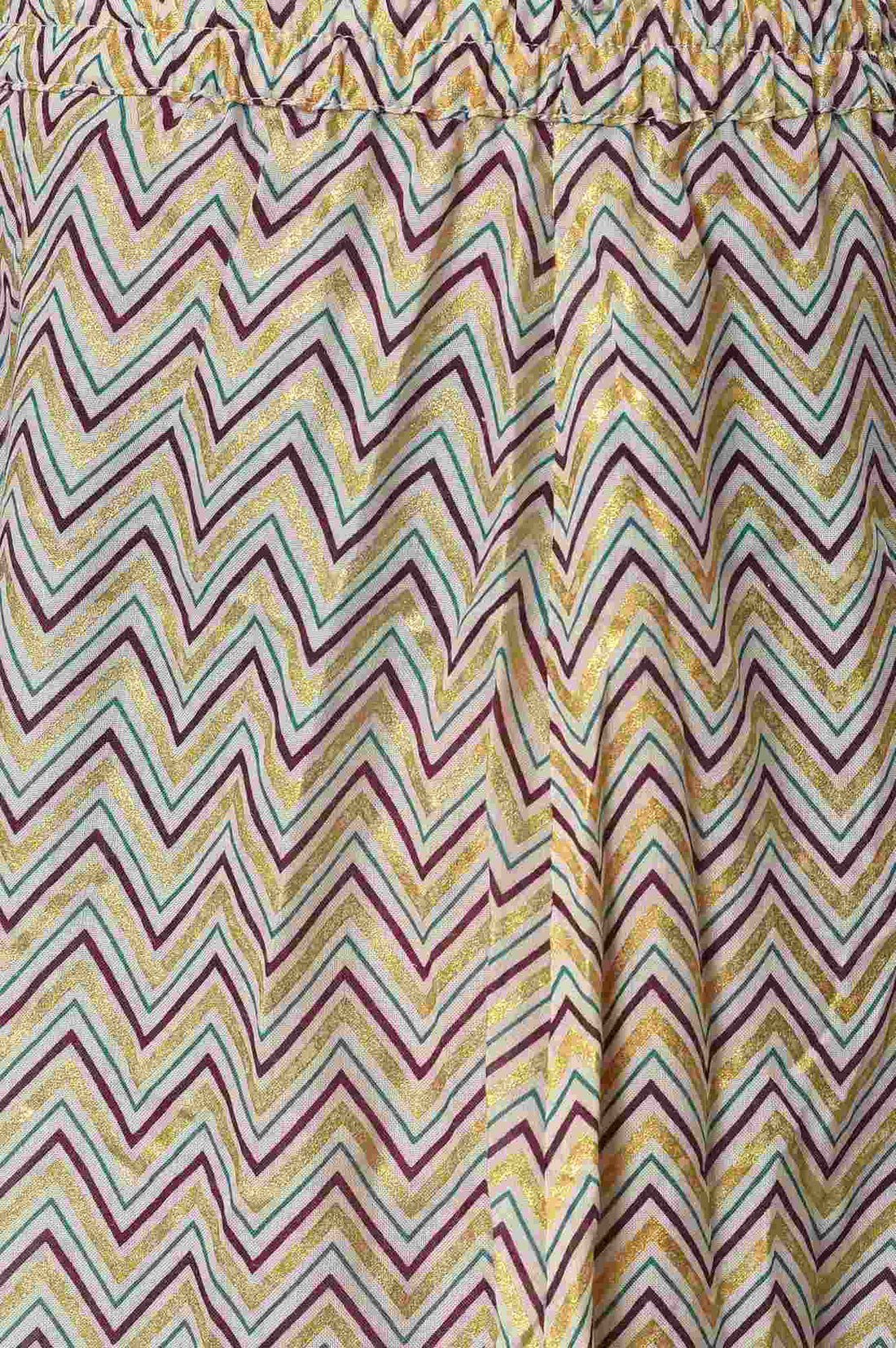 Girls Beige Floral Peplum Top With Skirt And Orange Dupatta