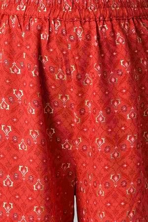 LIVA Girls Red Floral Printed Top and Sharara