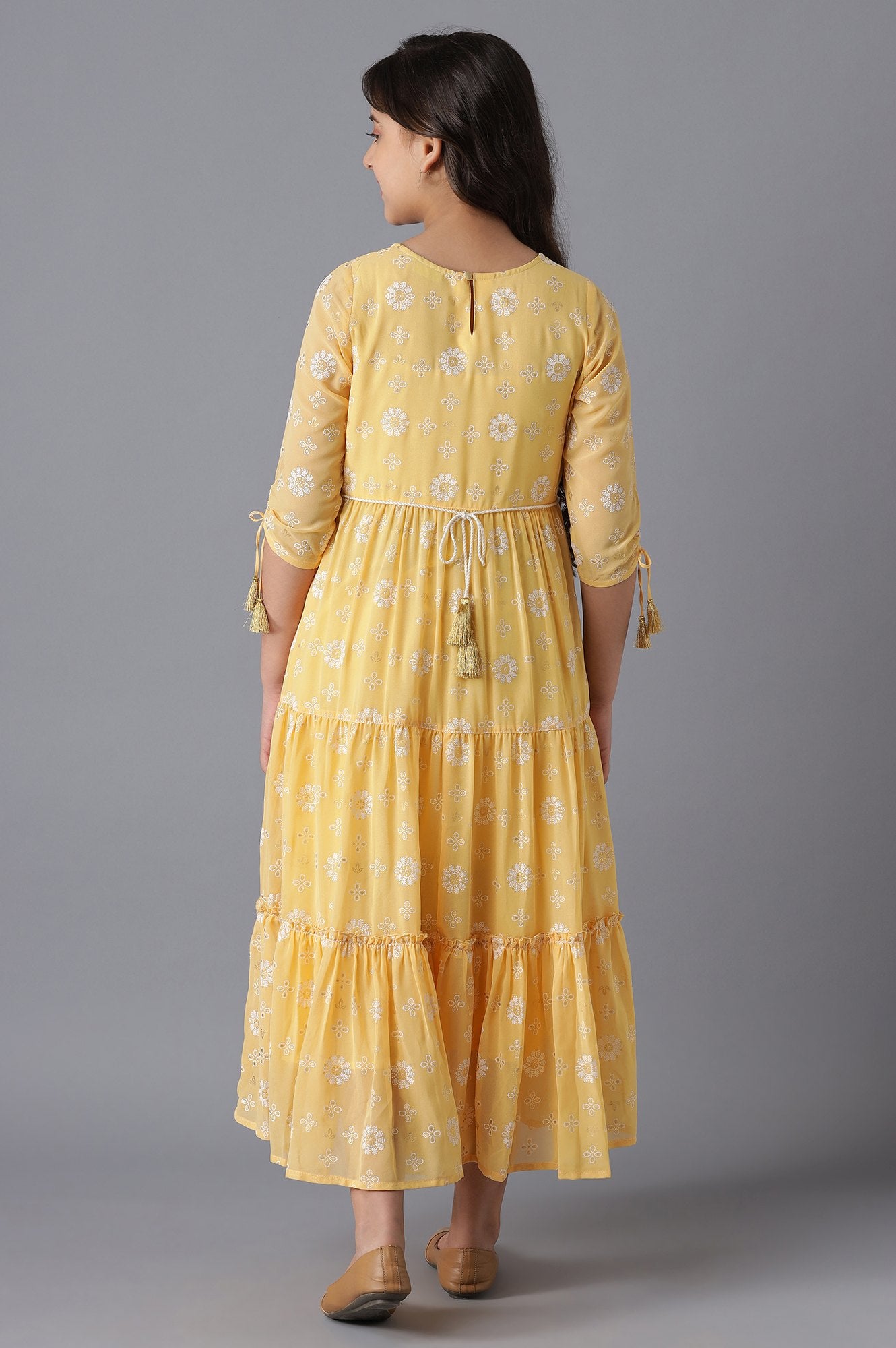 Mango Yellow Girls Dress